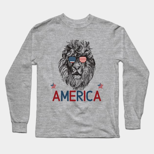 4th of july, independence day USA Long Sleeve T-Shirt by Sam D